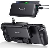 NEWQ 2-in-1 Steam Deck Battery Bank &amp; Stand for Steam Deck/Steam Deck OLED, 20000mAh 65W PD3.0 Fast Charging Power Bank, Steam Deck Accessories, with Dual USB C Cables（Not Suitable for Case） NQ-SD-02
