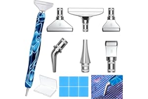 Heyseri Diamond Art Painting Pens, Ergonomic Diamond Painting Drill Pens Tools Accessories, Gem Art Pen Tools with Metal Tips for 5D Craft Nail (Blue)