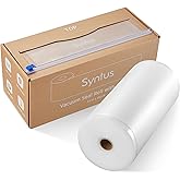 Syntus 11" x 150' Vacuum Sealer Bags for Food with Cutter, Vacuum Sealer Bags Roll Keeper BPA-free Heavy-duty Commercial Grade for Food Storage, Meal Prep and Sous Vide