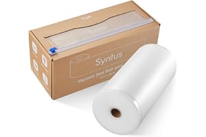 [2025 Upgraded] Syntus 11" x 150' Vacuum Sealer Bags for Food with Cutter, Vacuum Sealer Bags Roll Keeper BPA-free Heavy-duty Commercial Grade for Food Storage, Meal Prep and Sous Vide