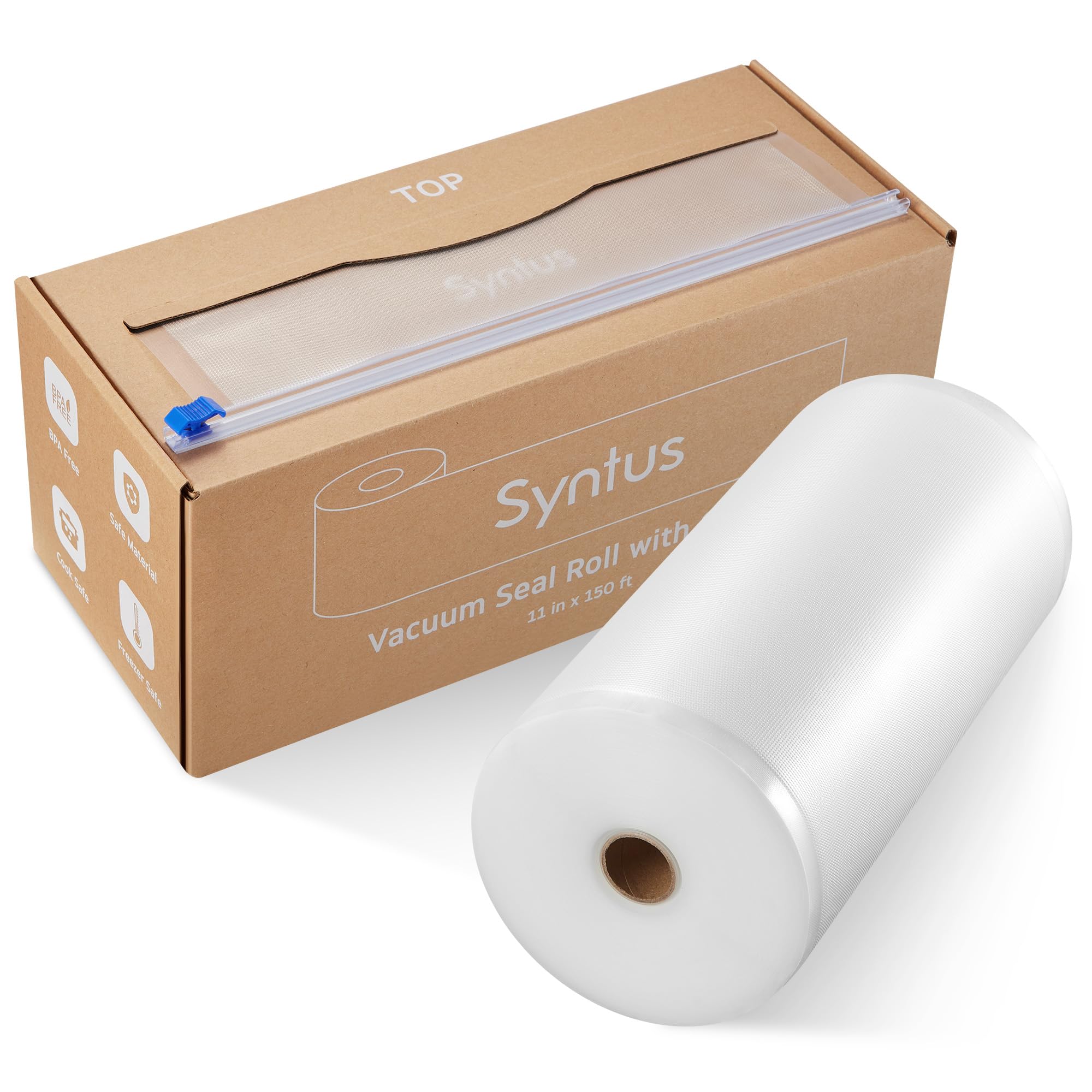 Photo 1 of [2025 Upgraded] Syntus 11" x 150' Vacuum Sealer Bags for Food with Cutter, Vacuum Sealer Bags Roll Keeper BPA-free Heavy-duty Commercial Grade for Food Storage, Meal Prep and Sous Vide