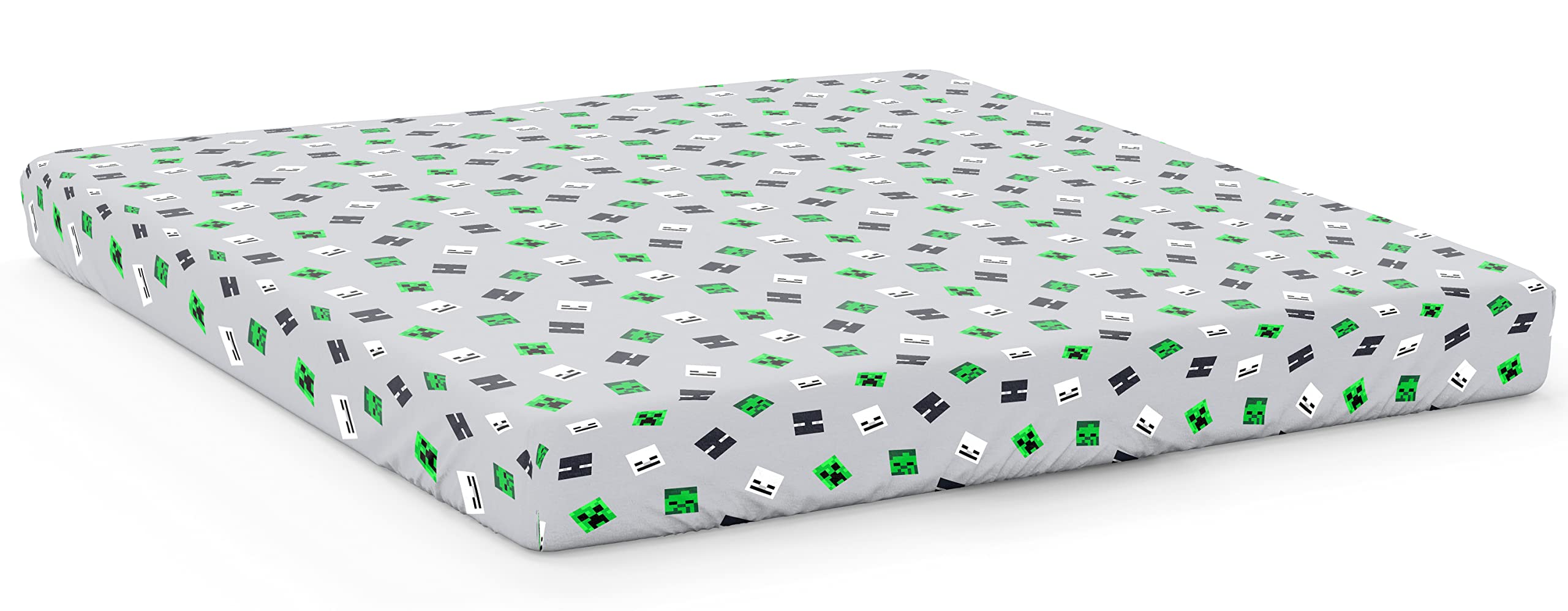 Jay Franco Minecraft Fight Back 100% Cotton Double Fitted Sheet