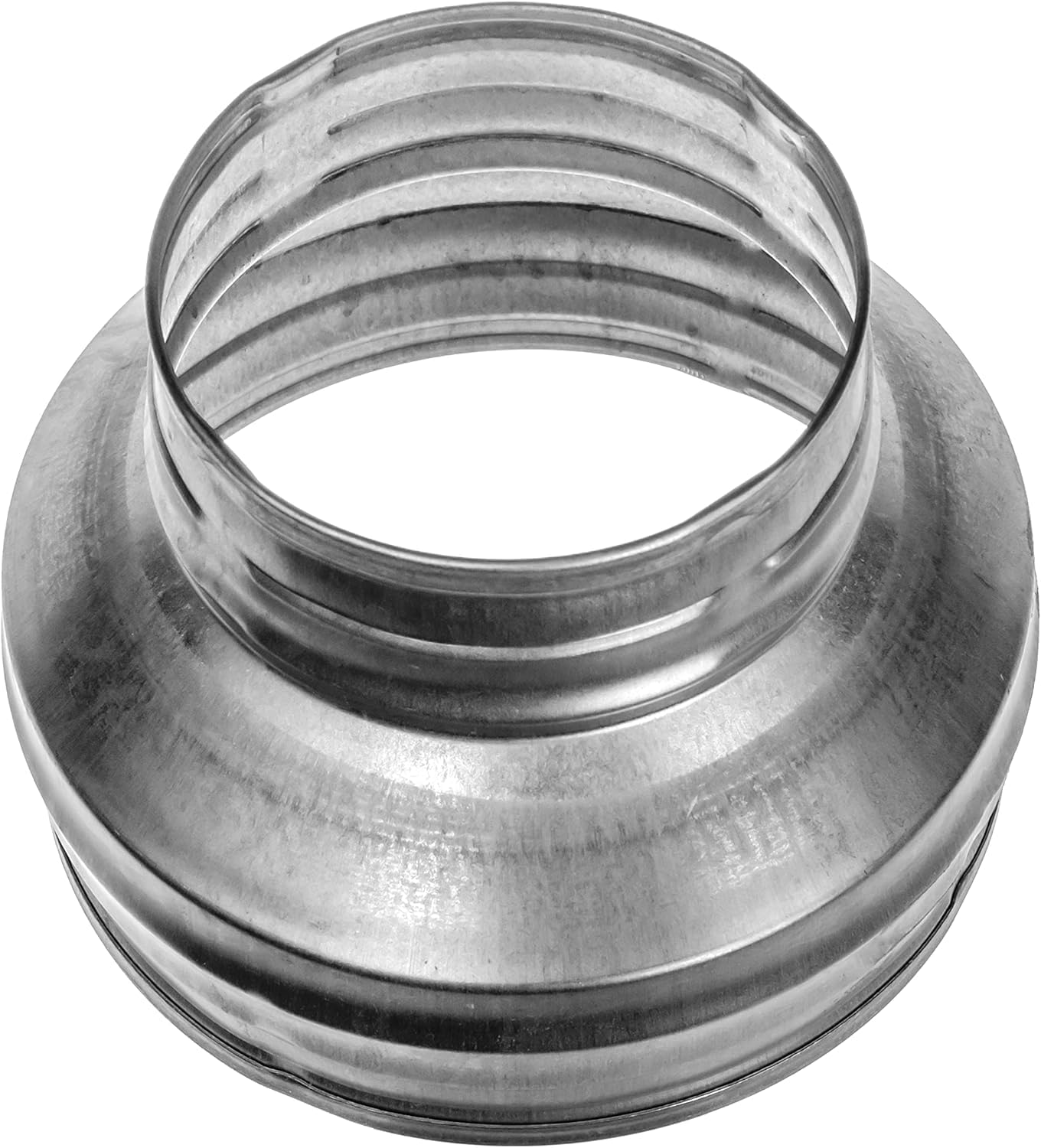 6" to 5" Inch / 150 to 125 mm Round Galvanized Steel Duct Reducer - Duct Fitting - Pipe Increaser Reducer - Metal Tube Reducing Coupling for Drain, Waste and Ventilation (6 to 5 Inch)