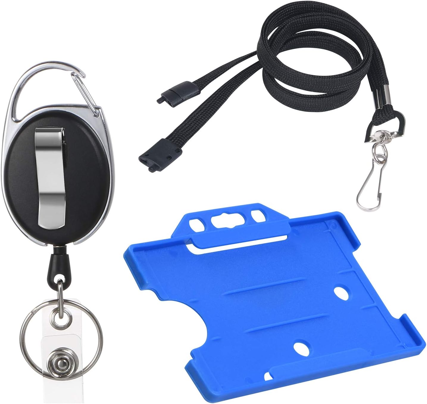 Vicloon ID Card Badge Holder, 3 PCS Retractable Lanyard and Badge