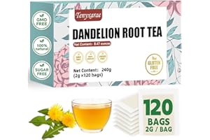 Dandelion Root Tea Bags–120 Tea Bags (2g/Bag), Made from 100% Natural Dandelion Root | Digestive Comfort & Antioxidant-Rich H
