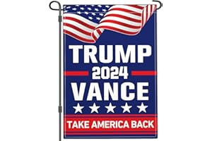 NASIAN Trump Vance 2024 Garden Flag Take America Back Garden Flag Trump Vance 2024 Yard Signs Garden Flags for Outside 12x18 Double Sided Outdoor House Lawn Decorations Banner