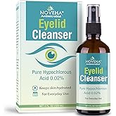 NOVEHA Eyelid Cleanser | Stye Eye Treatment | Eye Lid Cleaning | Dry Relief | Fast Acting Soothing Eyelid Cleansing Formula | Pure and Gentle Lash Hypochlorous Acid Spray (4oz - 1 Pack)