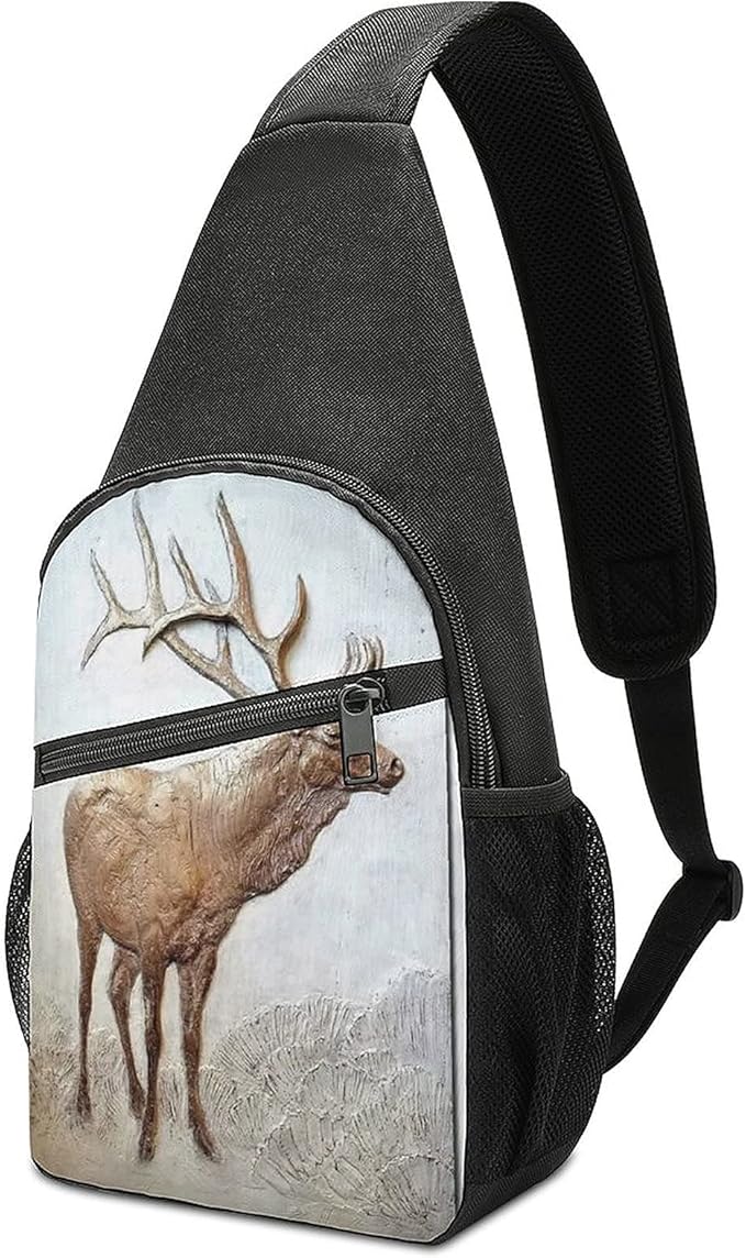 Wildlife Elk Crossbody Backpack Shoulder Bag , Lightweight One Strap