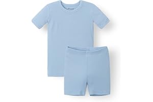 AVAUMA Toddler Short Pajamas Set Baby Boys Girls Kids Snug fit Ribbed Sleepwear pjs for Daily Life Style