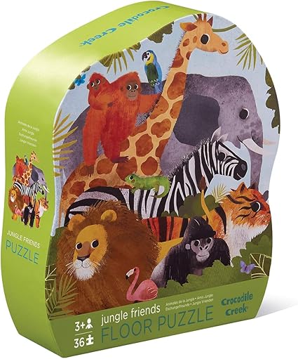 Crocodile Creek Jungle Friends Floor Puzzle (36 Piece), Green