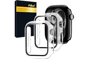 Ailun for Apple Watch Series 11/10 Screen Protector Case [46mm], Ultra-Thin Hard PC Case Built in Tempered Glass for iWatch, Shockproof Cover with Button [2 Pack][Clear]