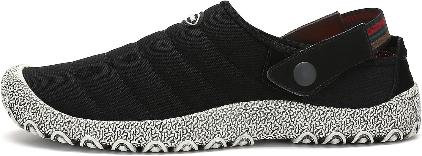 Mens Slippers Canvas Sneakers Women Slip On Clogs Mule Walking Casual Shoes