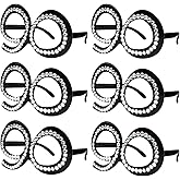 Ocean Line 90th Birthday Glasses - Funny Photo Booth Props for Anniversary Celebration Decoration, Plastic Frame with Crystal Party Favors, Novelty Eyewear for Kids and Adults 6 Pack