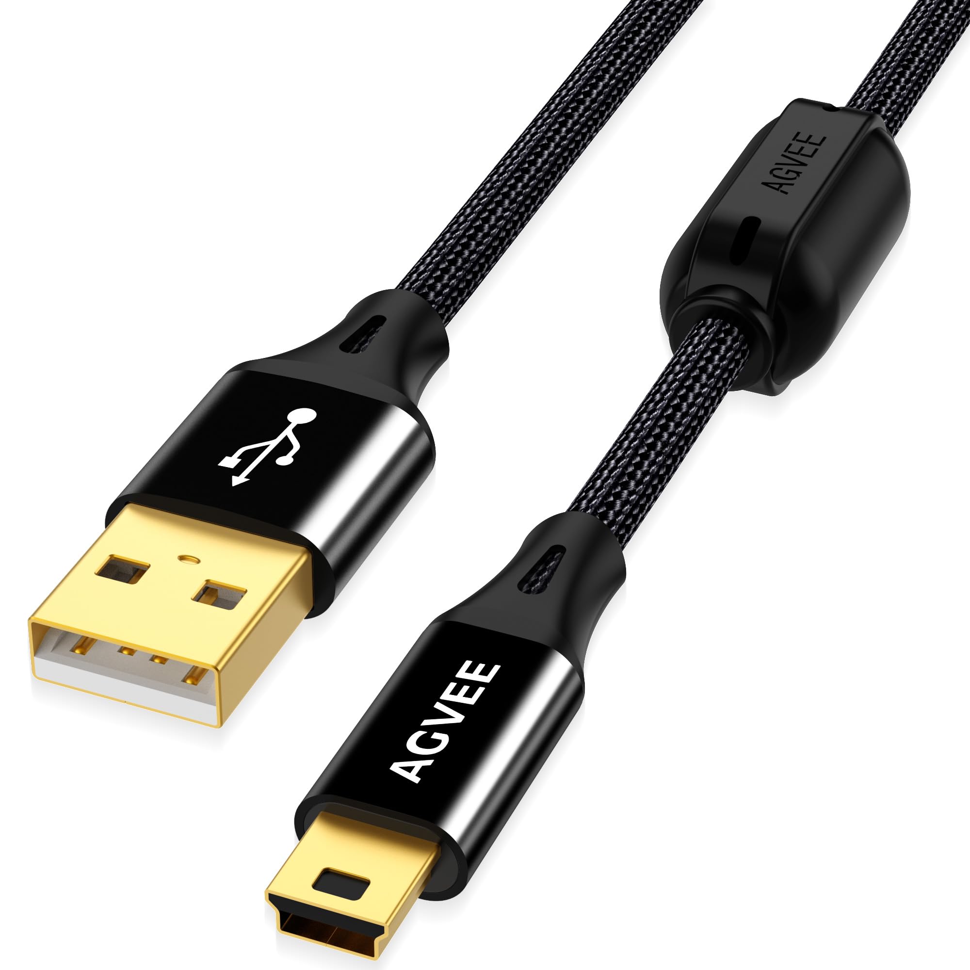 Photo 1 of AGVEE 3.3ft Camera IFC-400PCU USB Data File Transfer AV Out Digital Cable Cord with Magnetic Ring for Canon Rebel EOS T1i to T7i, PowerShot/DSLR Cameras & Vixia Camcorders, Black