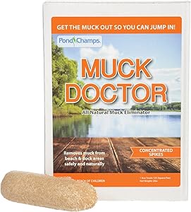 Pond Champs Muck Doctor, 2lbs Treats 125 Square feet, Naturally Removes Muck and Sludge from Dock & Beach Areas