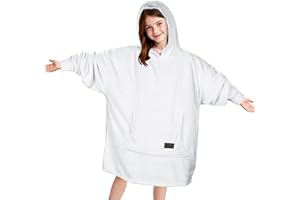 Catalonia Wearable Blanket Hoodie for Kids - Oversized Warm Cozy Hooded Blanket - Sweatshirt Blanket with Pocket & Sleeves
