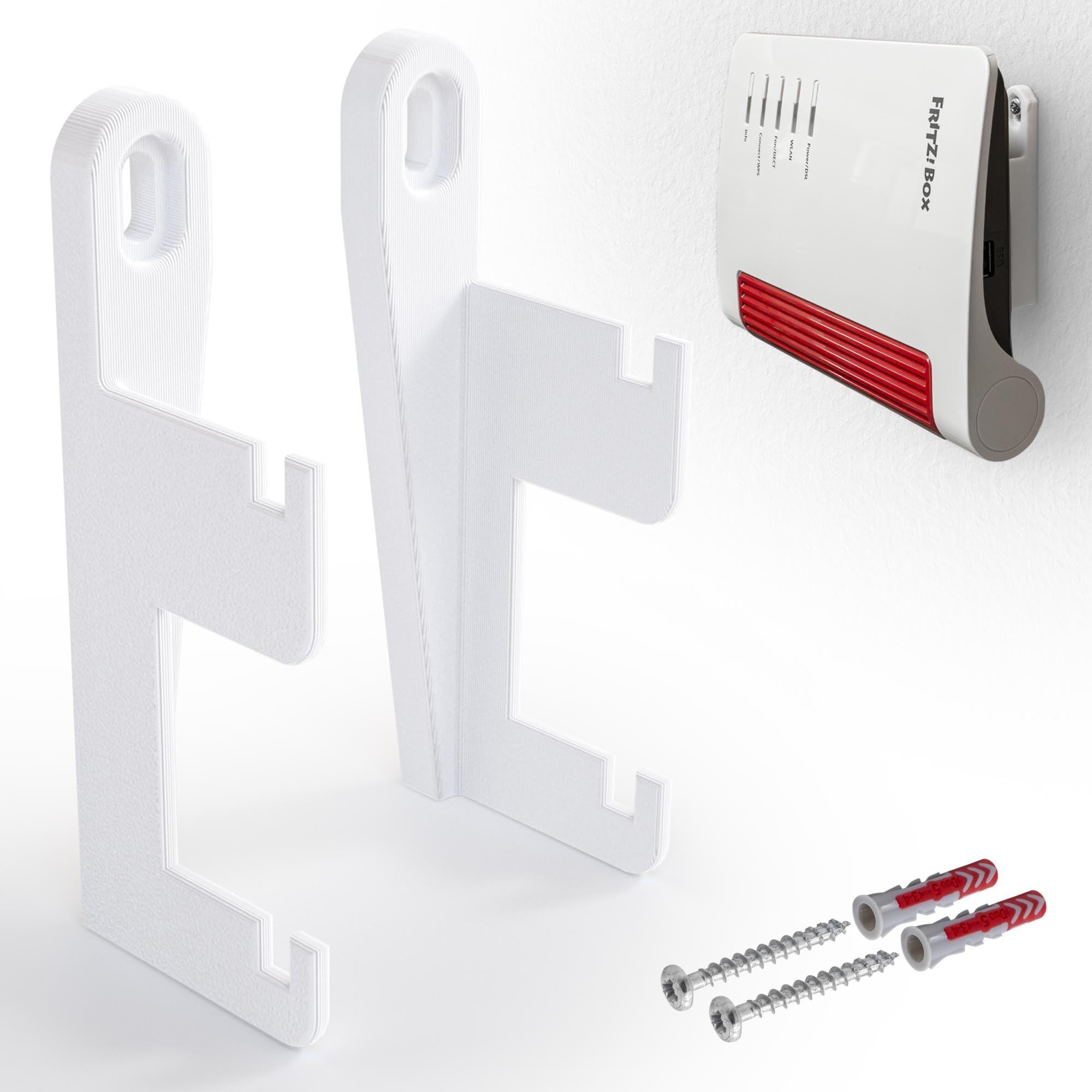 MOBILEFOX Ethernet Wall Mount Suitable for FritzBox 7590 7530 7510 Router Holder Wall Mount Modem Suspension