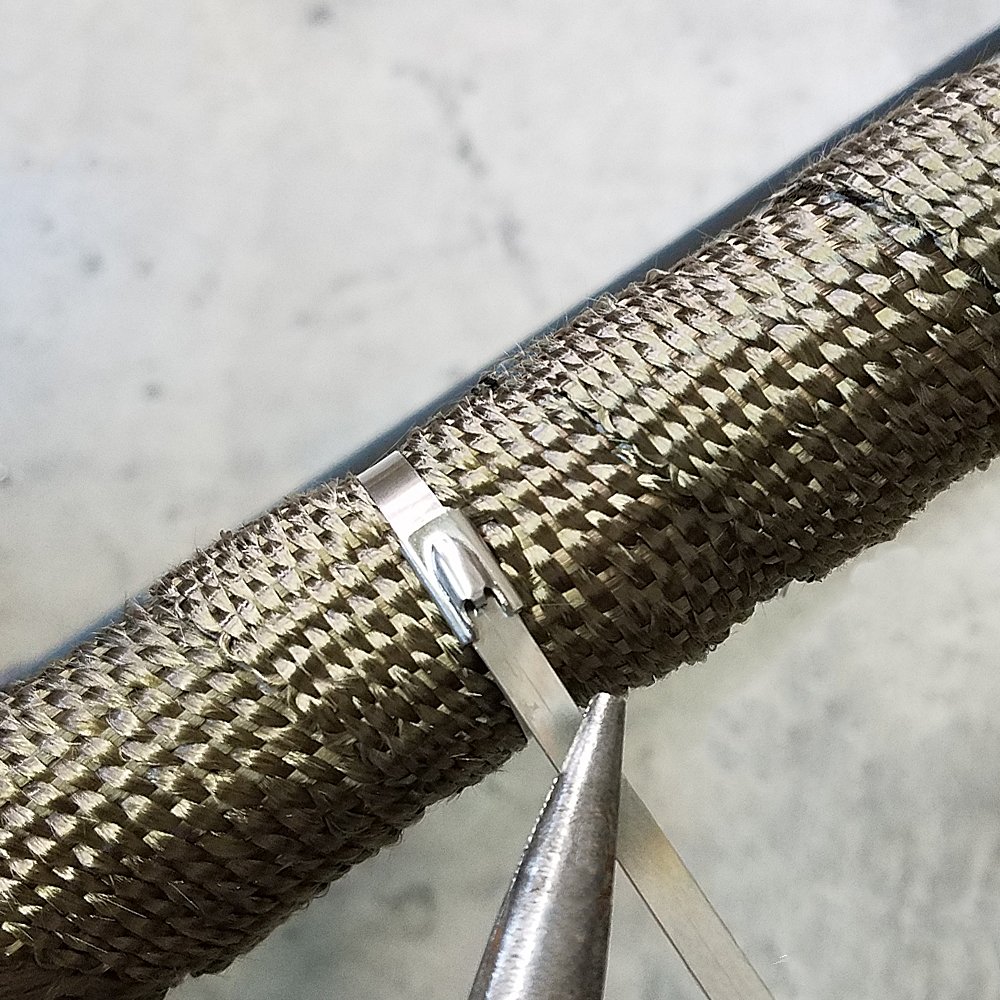 SunplusTrade 100pcs 11.8 Inches Stainless Steel Exhaust Wrap Multi