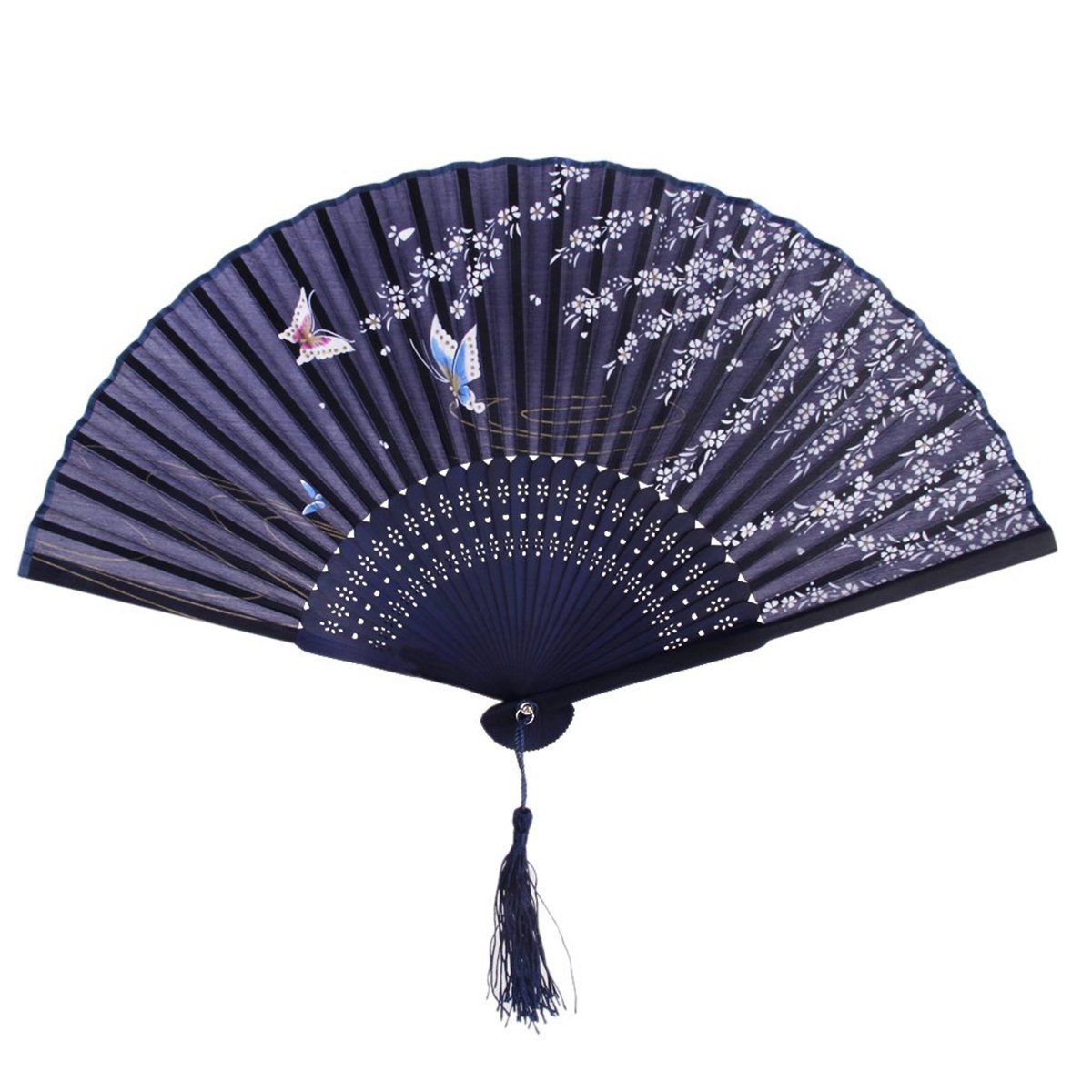 Women Hand Fan Hand Held Fans Wedding Party (Butterfly)