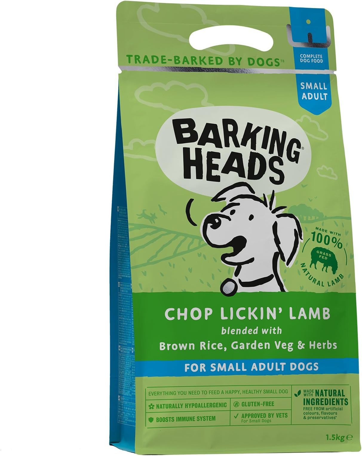 Barking Heads Dog Food Tiny Paws Bad Hair Day Lamb And Rice, 1.5kg