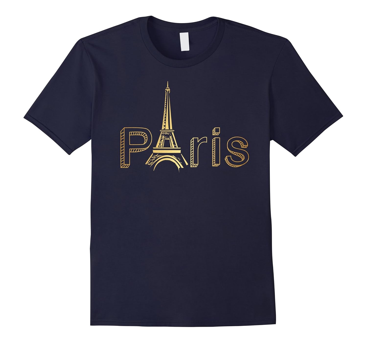 Paris Gold Tour Eiffel T-Shirt Funny Party Gift-ANZ