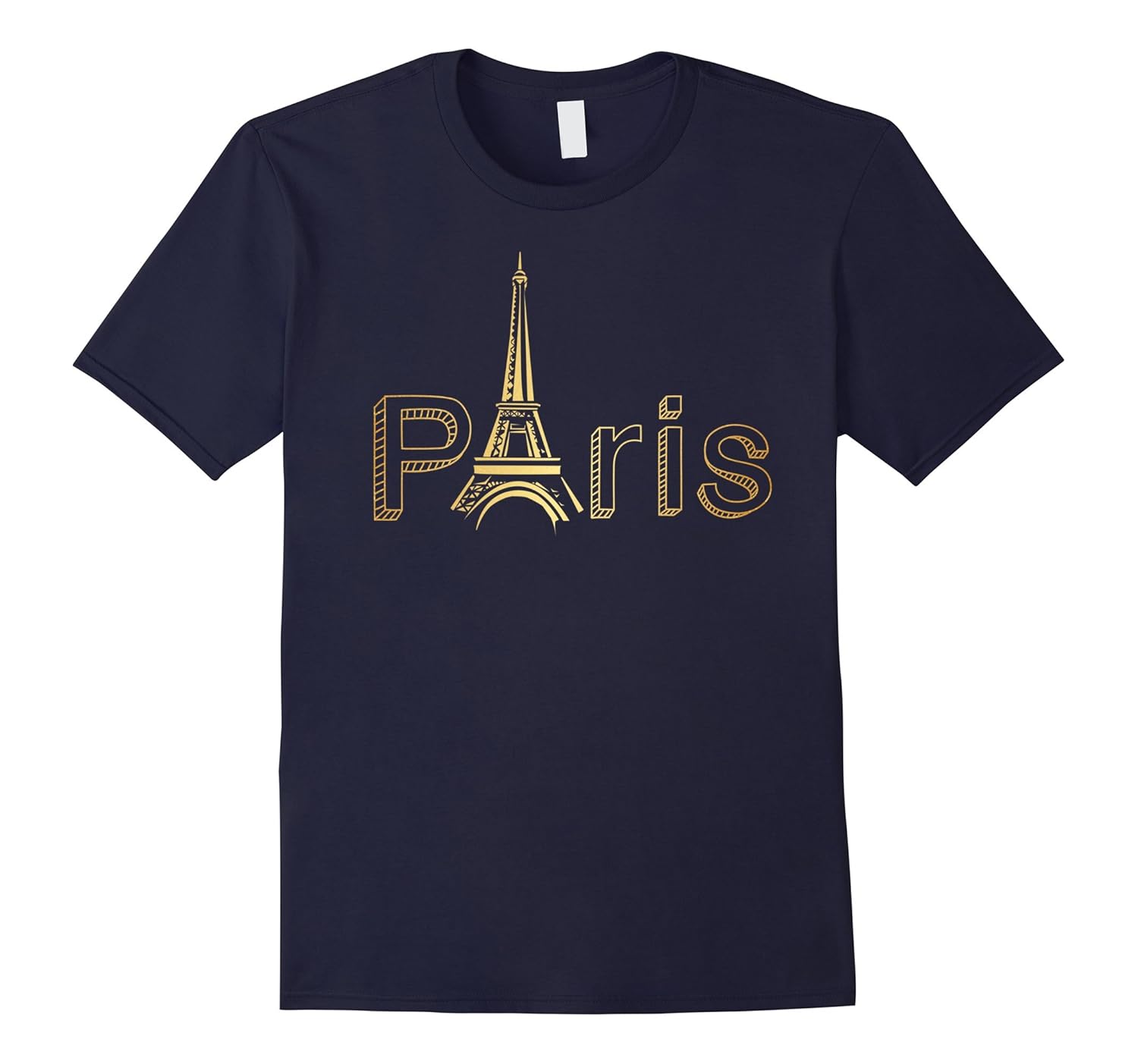 Paris Gold Tour Eiffel T-Shirt Funny Party Gift-Rose