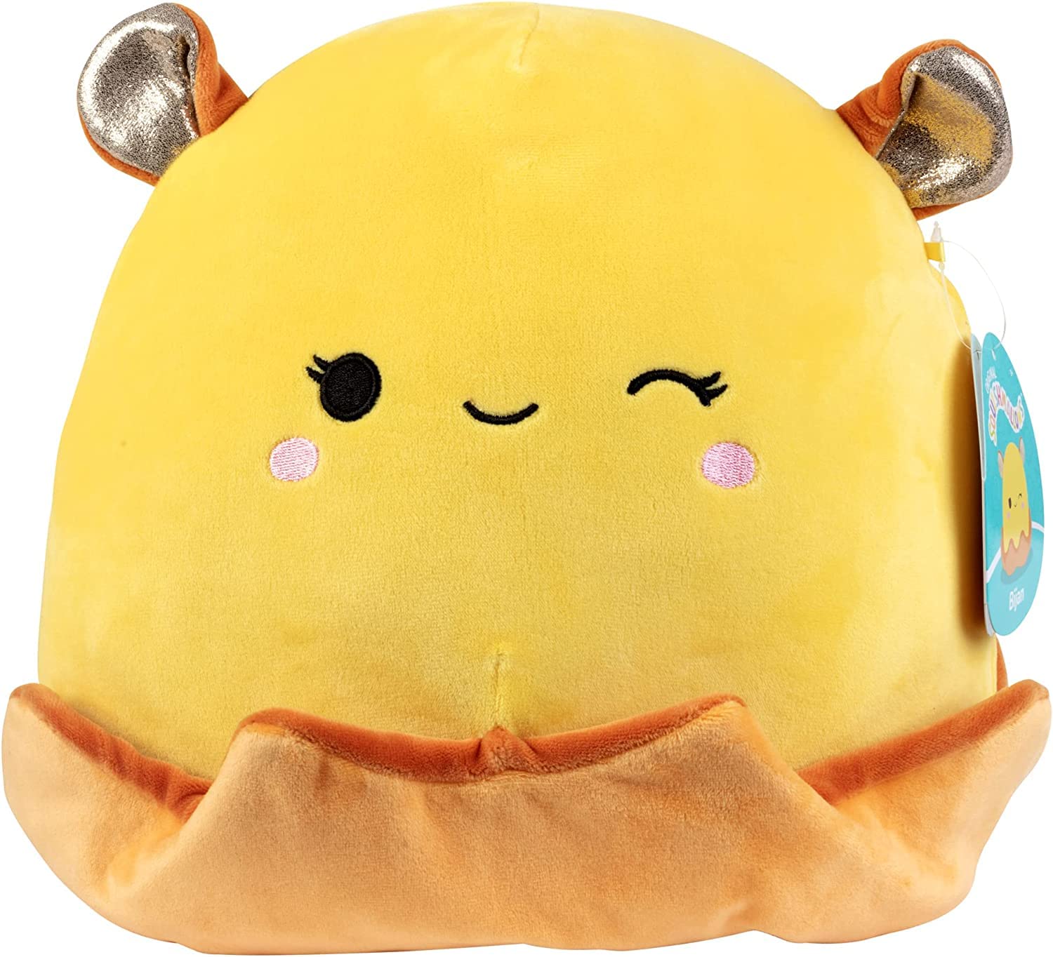 Squishmallow Official Kellytoy Squishy Soft Plush Toy Animal (7 Inch, Bijan The Yellow Dumbo)