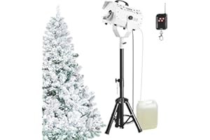 VEVOR Snow Machine, 1200W Snow Maker Machine with Height Adjustable Stand and Remote Control, High Output Portable Artificial