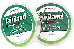 Fairiland Fluorocarbon Fishing Line 100m (109yd) – Low Visibility, Fast-Sinking, High Sensitivity Fluoro for Freshwater & Sal