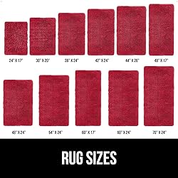 GORILLA GRIP Bath Rug Mat, Thick Soft Absorbent