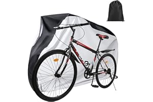 DUNCHATY Bike Cover Outdoor Storage Waterproof Bicycle Cover Rain Sun UV Snow Dust Wind Proof Bicycle Covers- Foldable Bike Storage Bag with Anti-theft Lock Hole for Mountain Bike and Road Bike Covers