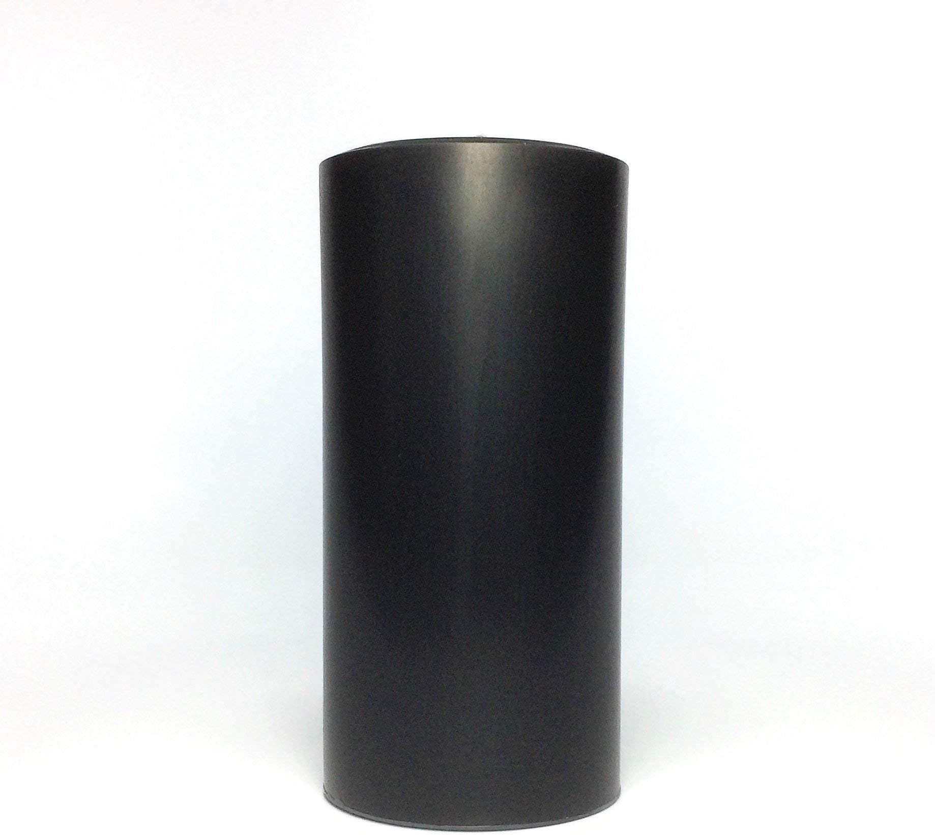 Black Unscented Soy Pillar Candle - Choose 4, 6, 9 Inches Tall