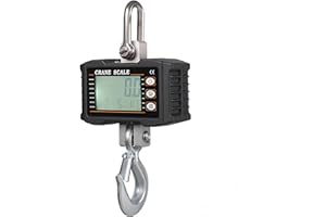 RITAMMI Digital Hanging Scale, Crane Scale 1000kg/ 2200lbs, Industrial Crane Scale LCD Backlight with Unit Change/Data Hold/Tare/Ze-ro for Construction Site Travel Market Fishing Outdoor Work