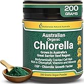Biogenesis Organic Chlorella Powder – 200g | Australian Grown | BioDynamic Cracked Cell Wall | Rich in Chlorophyll, Vitamins & Minerals | Supports Energy & Immunity | Vegan Powder