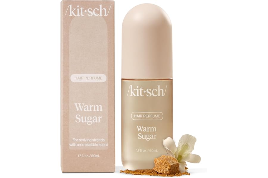 Kitsch Hair Perfume for Women – Warm Sugar | Clean, Deodorizing & Patented Odor-Eliminating Technology Hair Spray & Body Mist – Freshen Hair, Body & Pillows – Pink Grapefruit & Vanilla Scent – 50mL