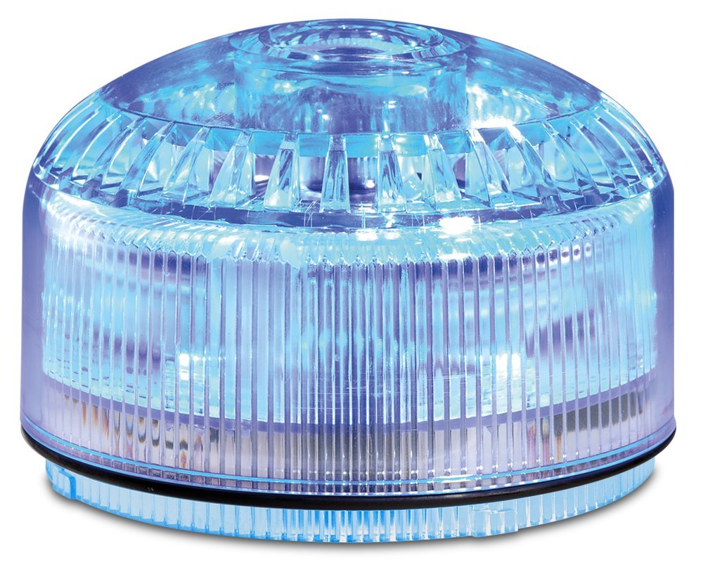 Federal Signal SLM500B Streamline Modular Low Profile Combination LED/Sounder, Blue, Required Base Sold Separately, Polycarbonate