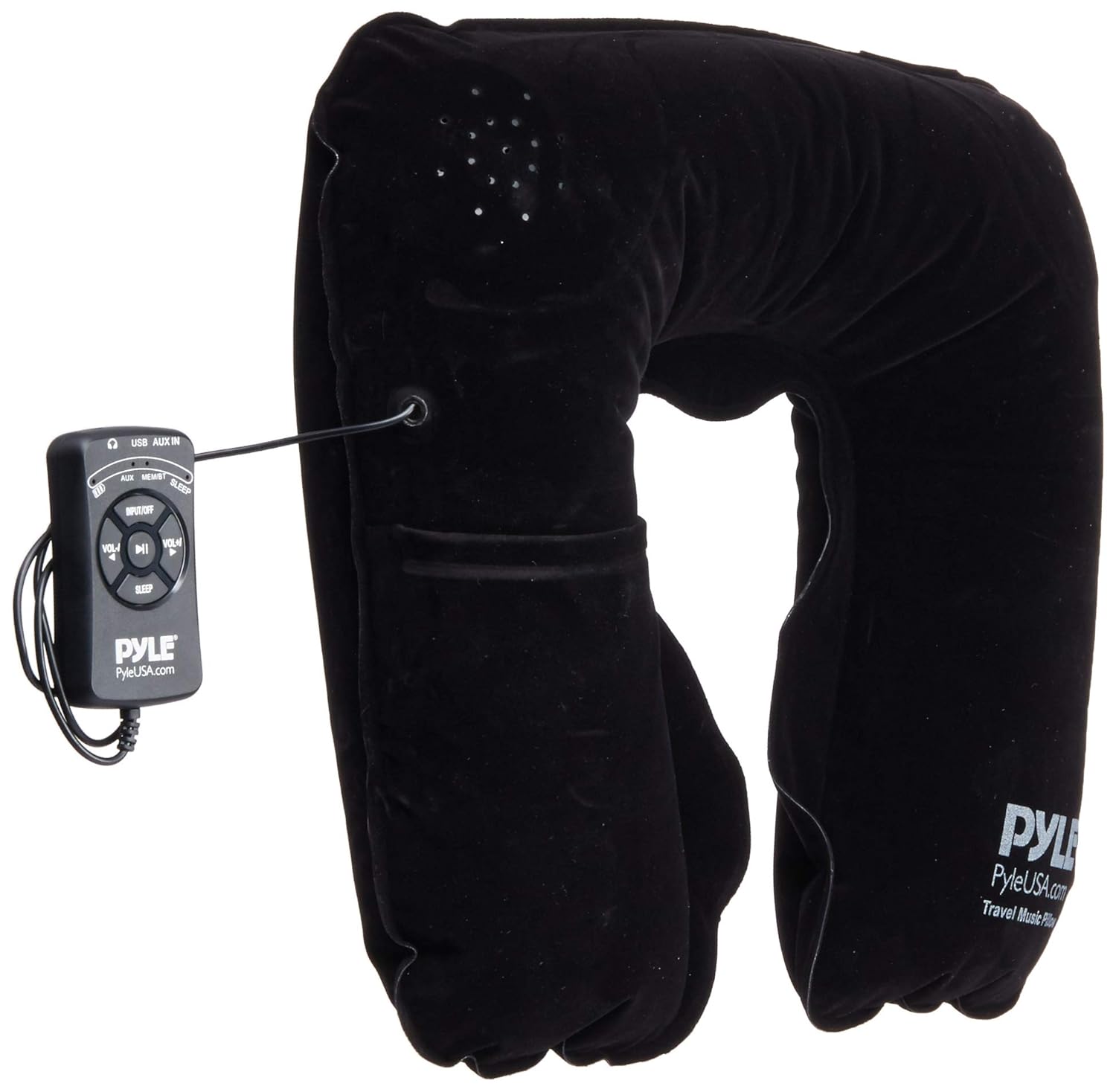 Pyle Bluetooth Travel Music Pillow With Built In Speaker For