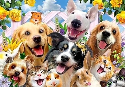 Amazon.com: Rompecabezas para perros de 1000 piezas para adultos y niños – Cachorro de montar juguetes regalos para estimular imaginaciones: Toys \u0026 Games