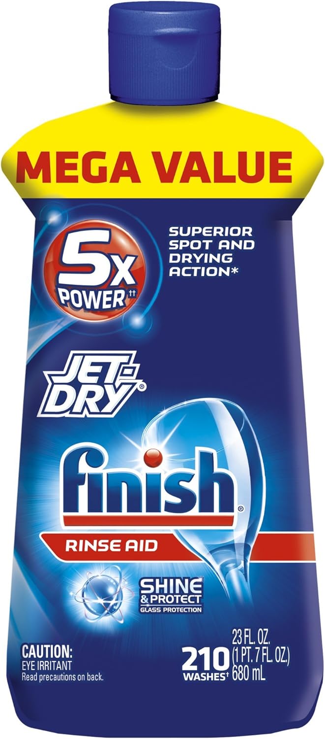 Finish JetDry Rinse Aid, 23 Ounce (Pack of 5) Health