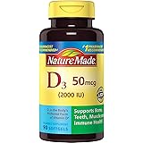 Nature Made Vitamin D3 2000 IU Liquid Softgels 90 ea (Pack of 2)