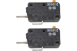 OEM MANIA WE CARE YOUR DIFFICULTY. [SZM-V16-FD-63 Switch OEM Mania] SZM-V16-FD-63 2pk New OEM Produced for LG GE Starion Microwave Oven Door Micro Switch for LG GE Starion 3405-001034 3405-000178. Fits GE Microwave JVM1750DP1WW