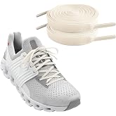 NDTEZUGT 1/4"(6mm) Flat Thin Shoe Laces for On Cloud Sneakers | Athletic Shoelaces Shoe Strings Replacement Laces for Running, Sneakers