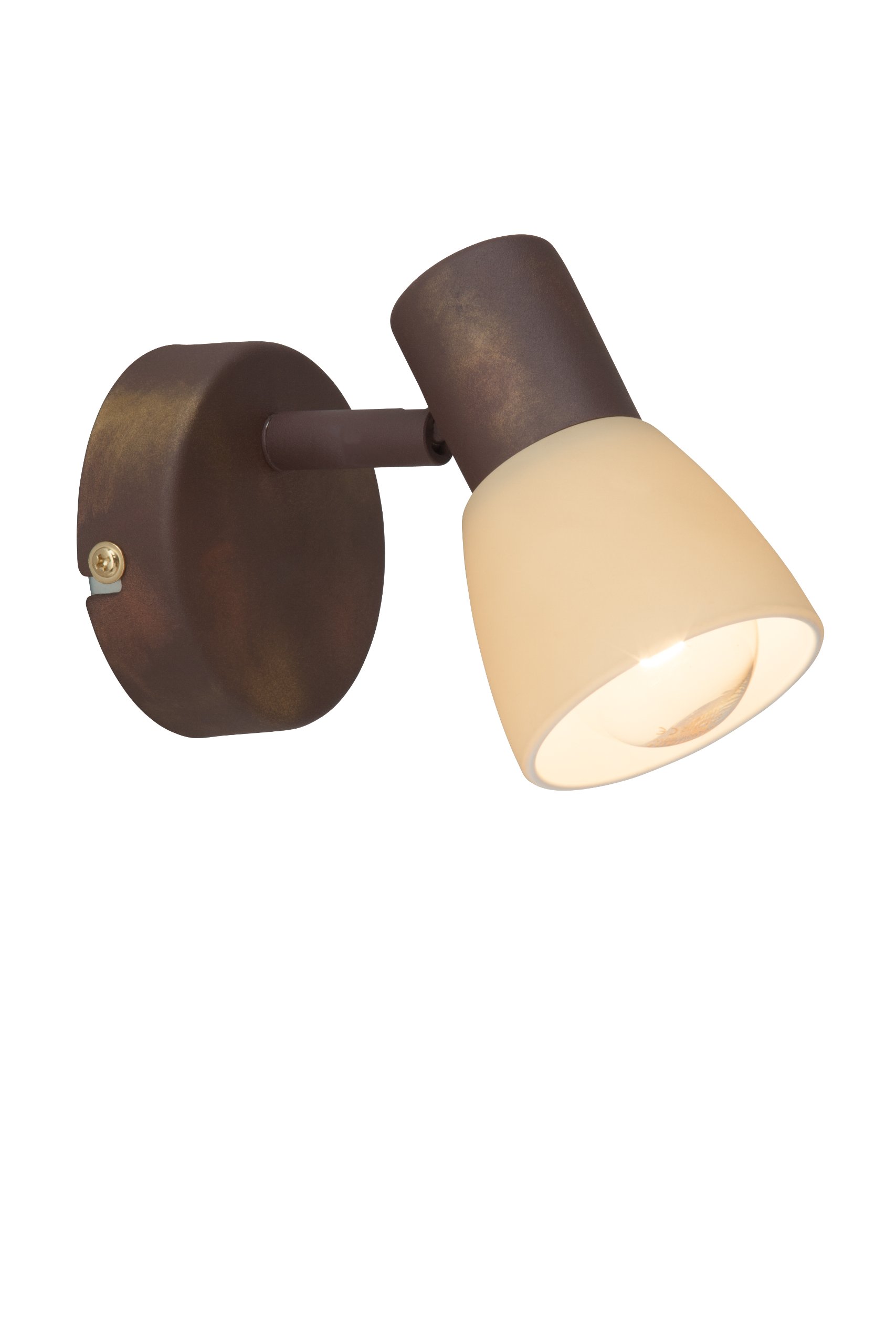 Brilliant Luca Wall Light 1 x E14 Maximum 40 Watt Metal/Glass/Aged Copper/Champagne 35810/56