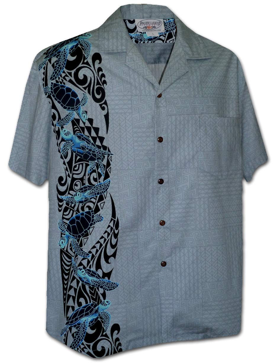 Pacific LegendHawaiian Honu Single Panel Men's Aloha Shirts
