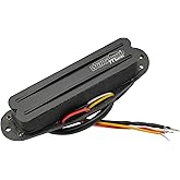 Wilkinson M Series Single Coil Sized Humbucker Bridge Pickup Black Rail | Low Gauss, Ceramic, Rail Blade, for Strat Style Electric Guitar