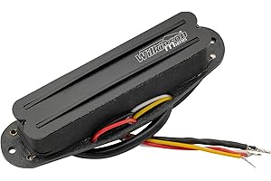 MUSICLILY Wilkinson WOTBS Hot Rails Ceramic Single Coil Sized Humbucker Bridge Pickup for Strat Stratocaster Electric Guitar, Black
