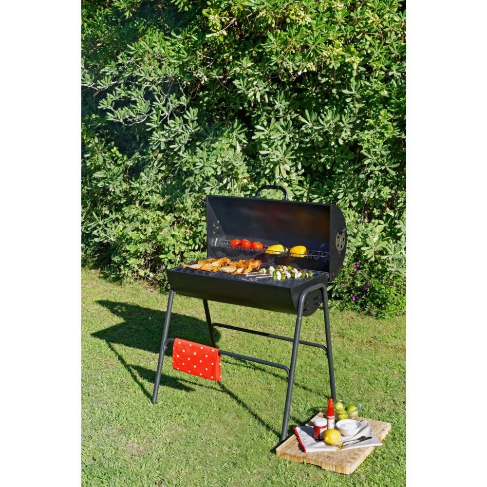 Oil Drum Charcoal BBQ with Lid Amazon.co.uk Garden & Outdoors