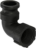 PT Coupling LA Series Polypropylene Cam and Groove Hose Fitting, 90 Degree Elbow, 2" Adapter x NPT Female
