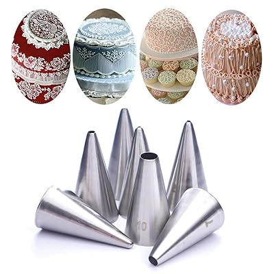 Set 5 Beccucci In Acciaio Inox Per Decorazione Torte – Punte Per Foglie E Scritte, Kit Pasticceria