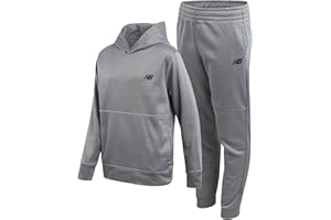 New Balance Boys Sweatsuit Set - 2 Piece Tech Fleece Hoodie Sweatshirt and Jogger Pants Outfit - Tracksuit for Boys (2T-16)